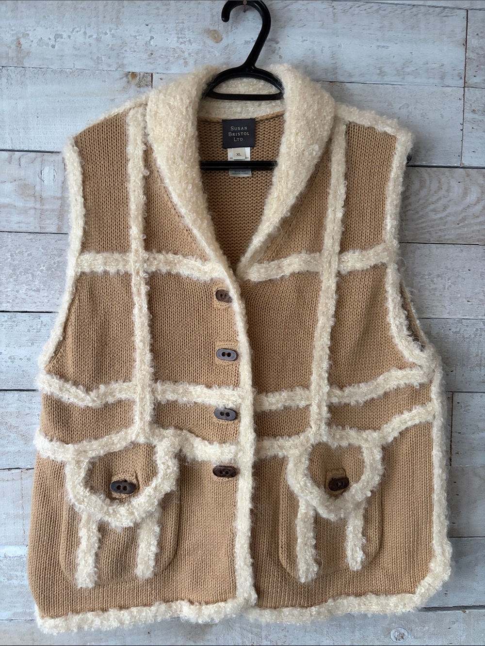 Susan Bristol hand embroidered knit vest